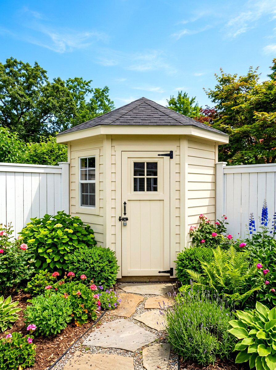 Corner Storage Shed - 30 outdoor storage shed ideas