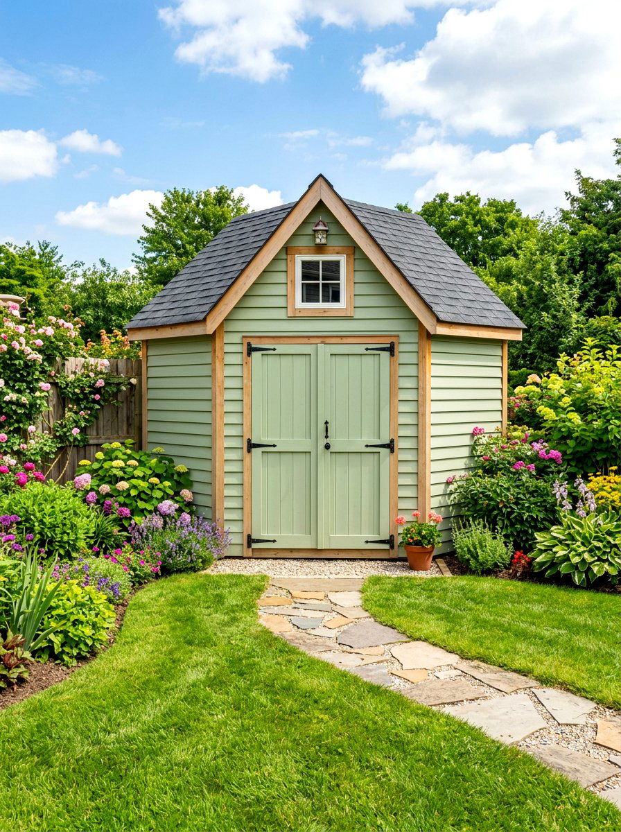 Corner Storage Shed - 30 garden shed ideas