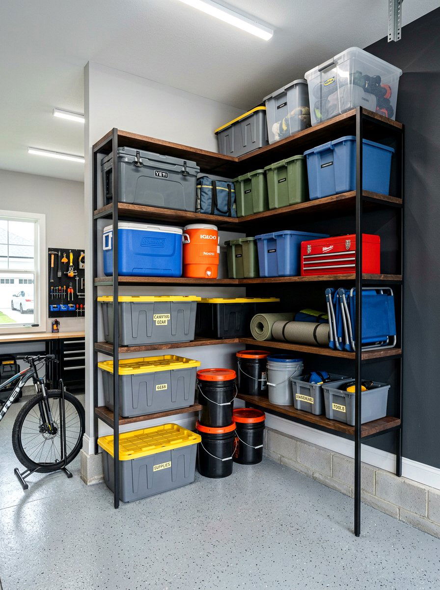 Corner Storage Units - 30 garage organization ideas