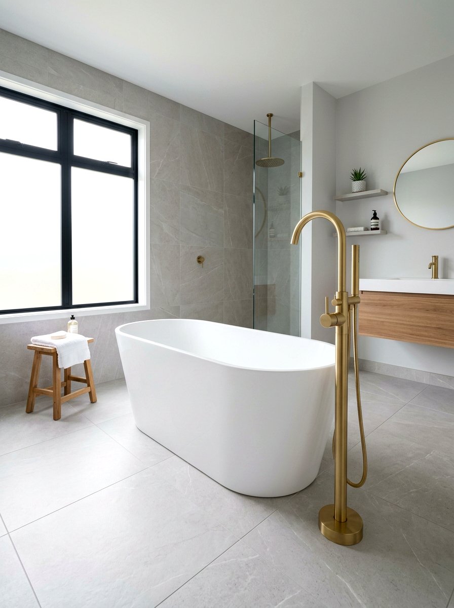 Corner Tub With Floor Mount Faucet - 30 freestanding tub corner ideas