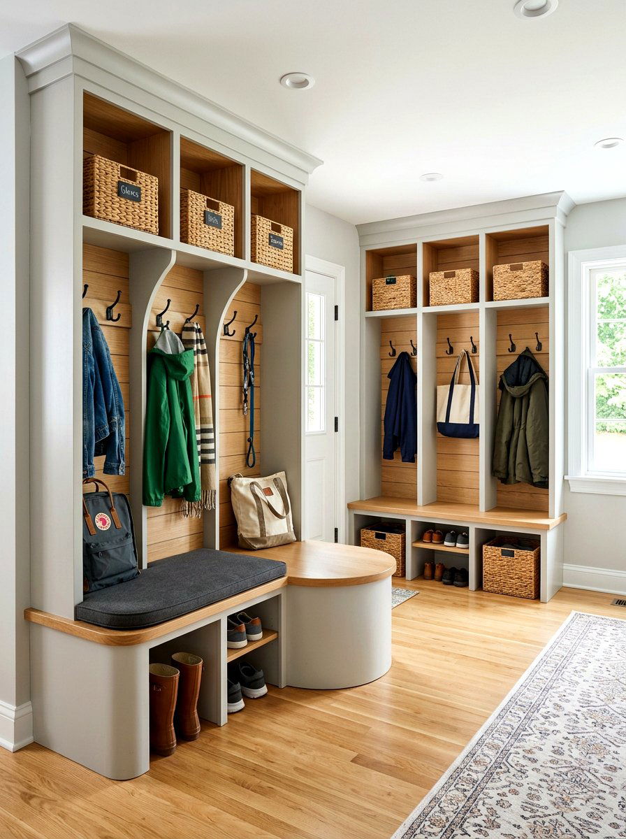 Corner Unit Mudroom Locker Wall - 30 mudroom locker wall ideas