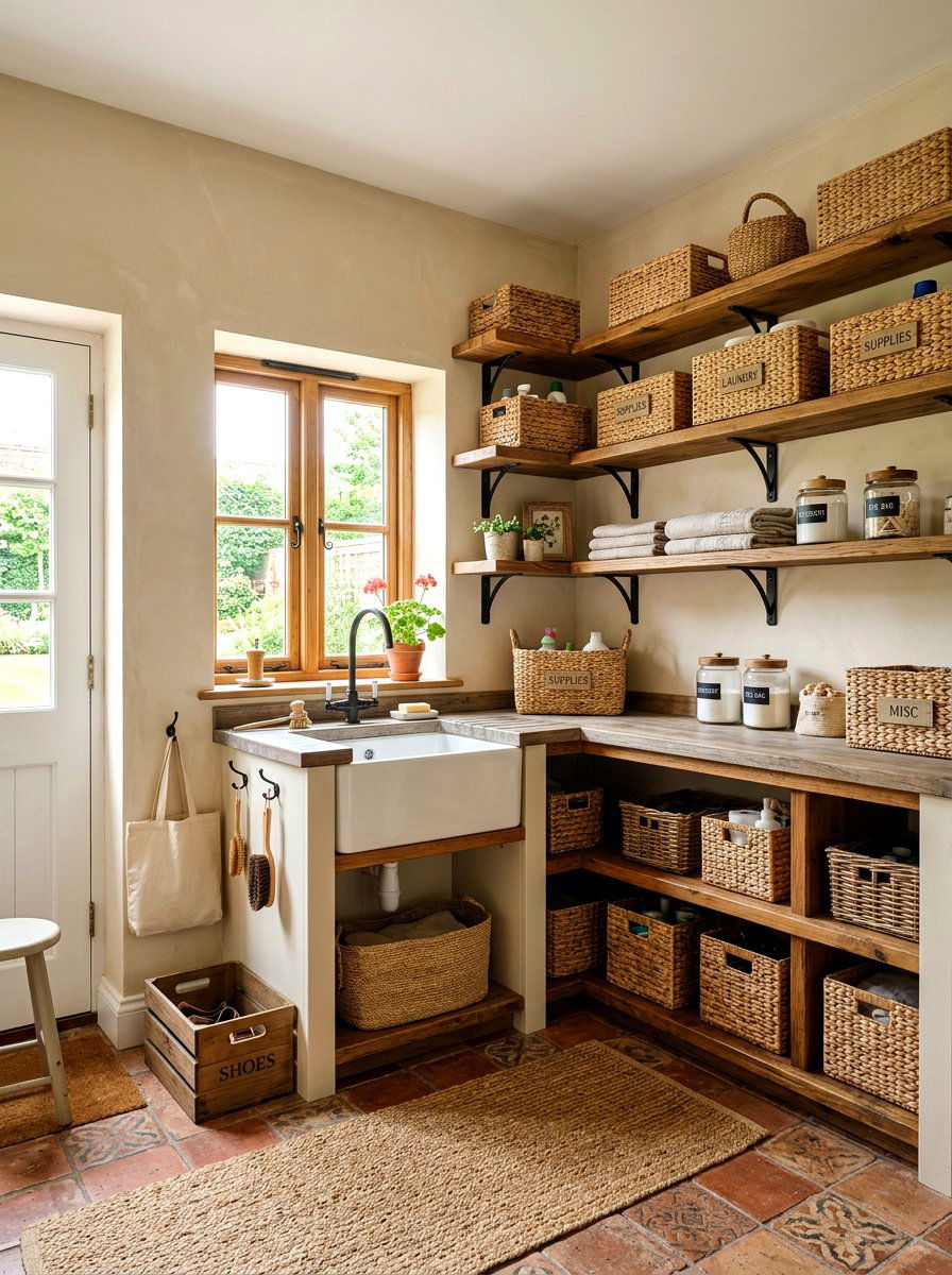 Corner Utility Room Storage - 30 small utility room ideas