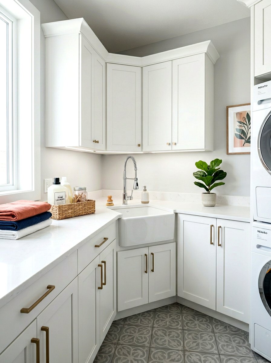 Corner Utility Sink - 30 laundry room sink ideas