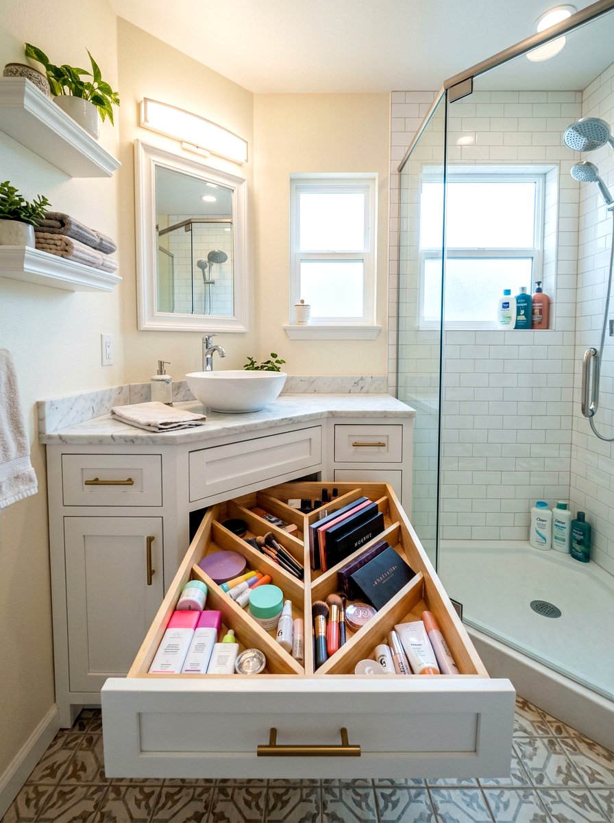 Corner Vanity Drawer - 30 bathroom vanity drawer ideas
