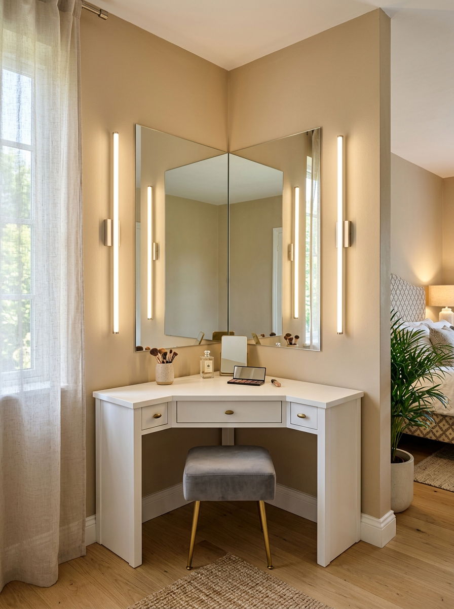 Corner Vanity Lighting - 30 vanity mirror lighting ideas