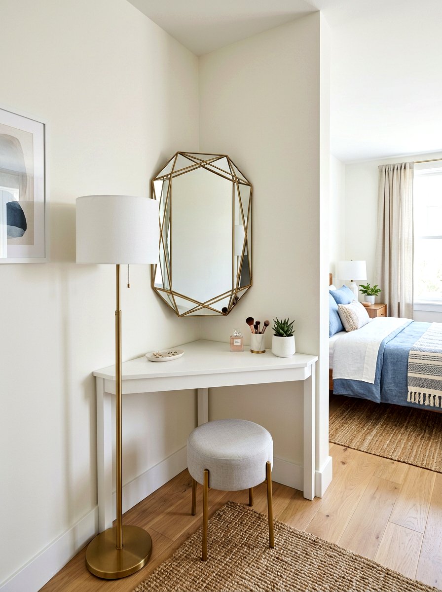 Corner Vanity Nook - 30 vanity nook ideas