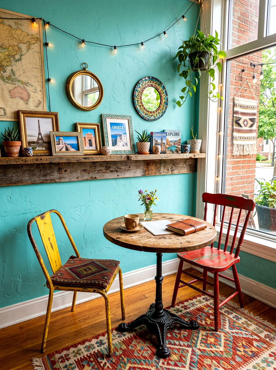 Corner Wall Ledge Arrangement - 30 dining room picture ledge ideas