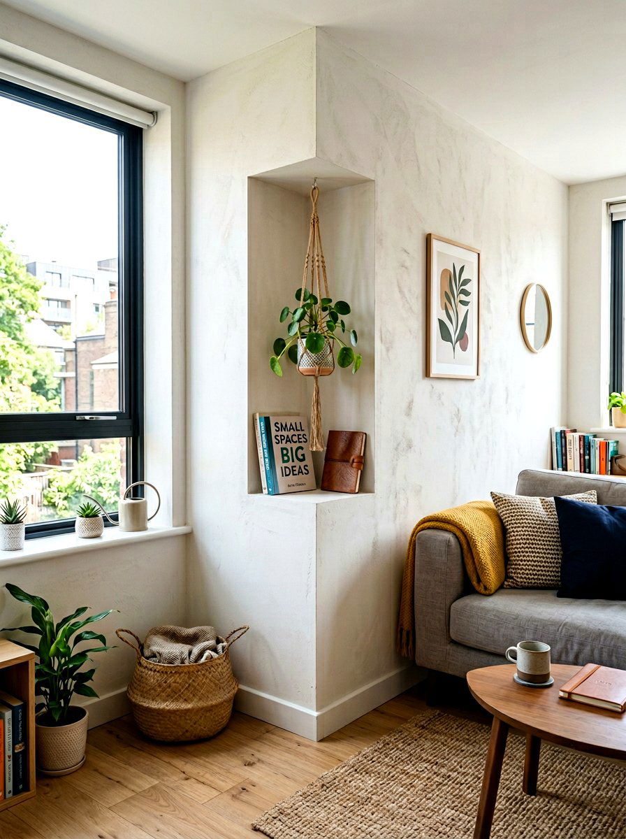 Corner Wall Niche - 30 plaster wall niche ideas