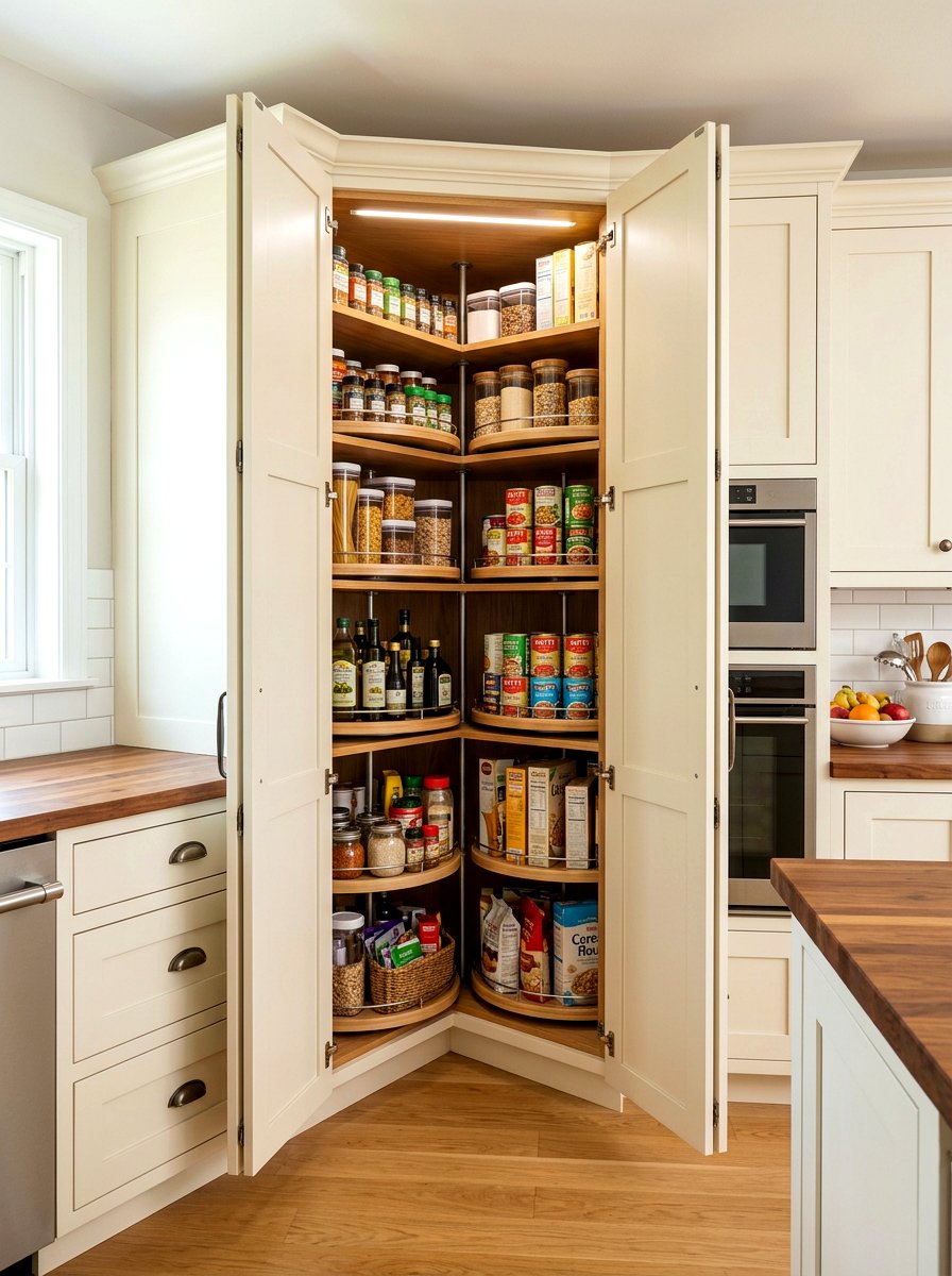 Corner Wall Pantry Storage - 30 full wall pantry cabinet ideas