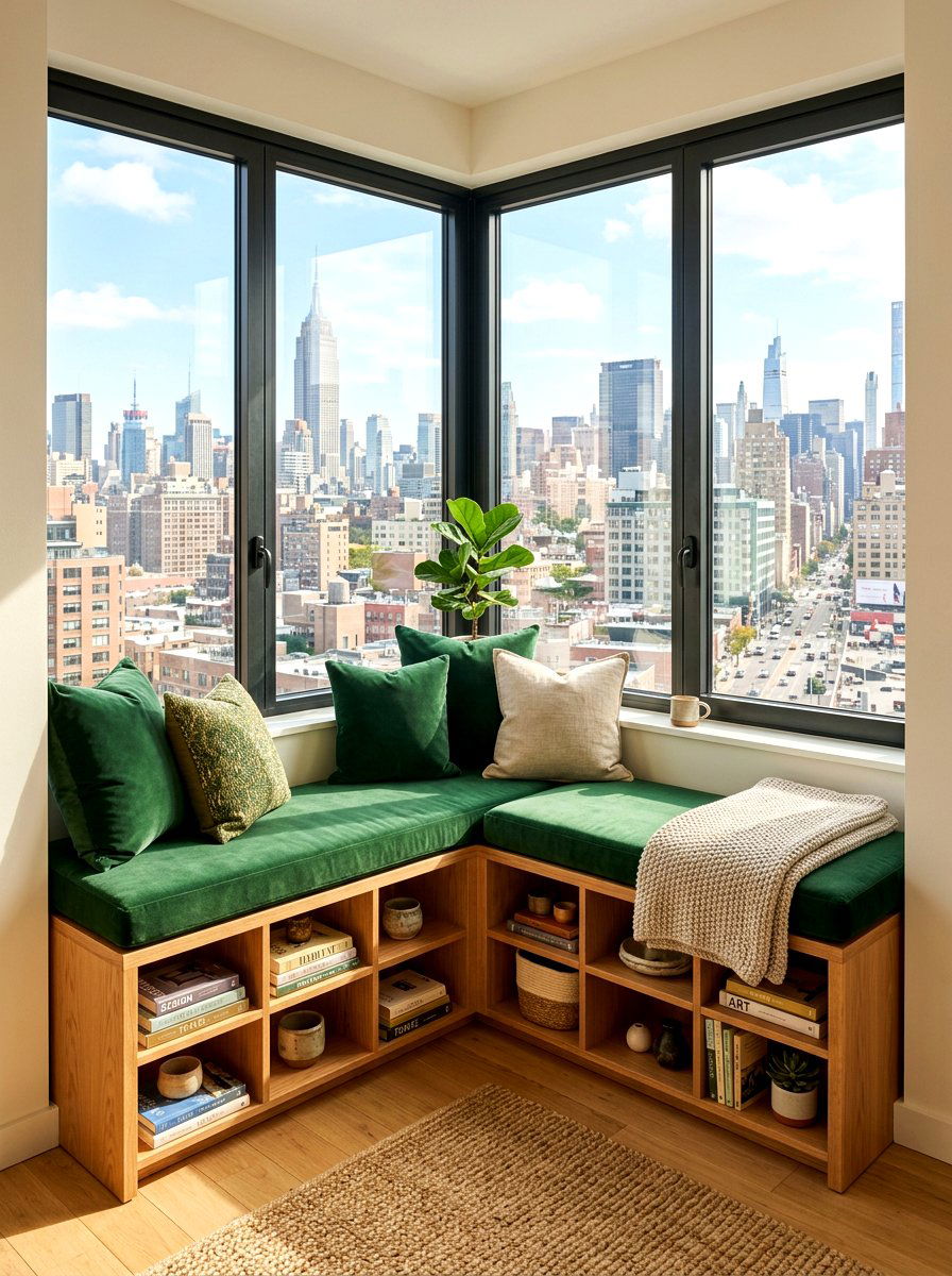 Corner Window Seat Storage - 30 window seat bookshelf ideas