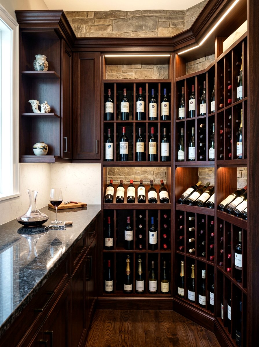 Corner Wine Rack - 30 blind corner cabinet ideas