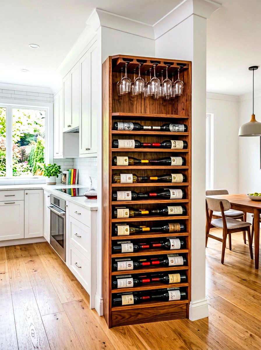 Corner Wine Rack - 30 awkward corner ideas