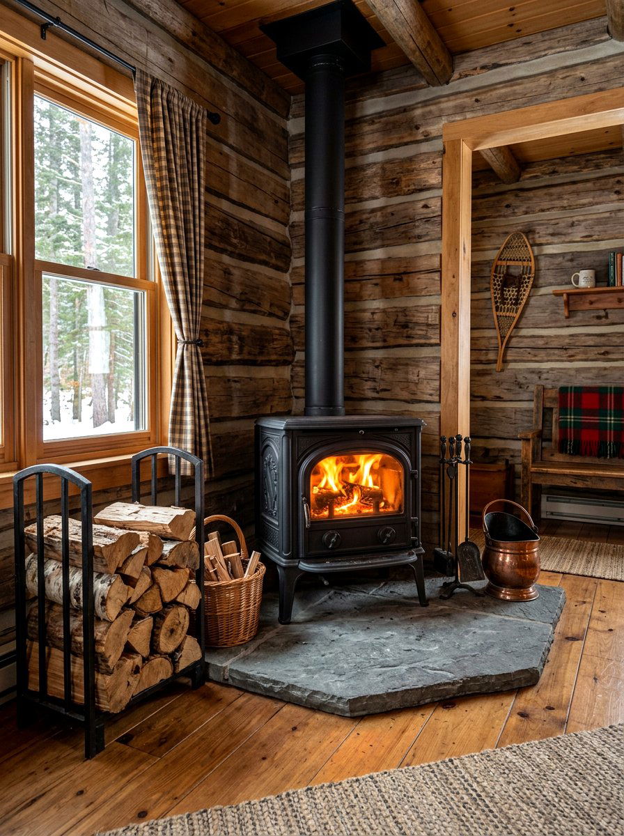 Corner Wood Stove - 30 awkward corner ideas