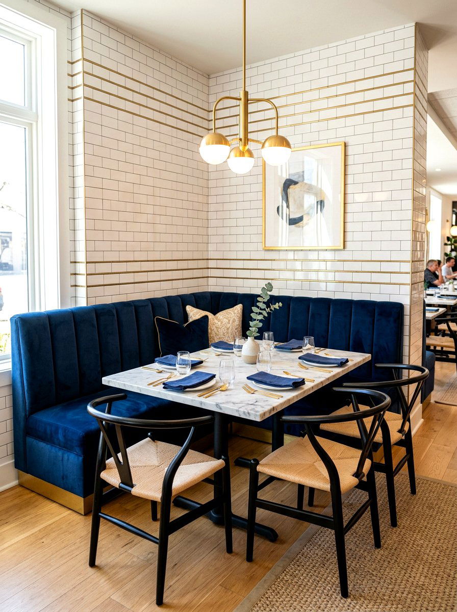 Corner banquette seating - 30 breakfast room bench ideas