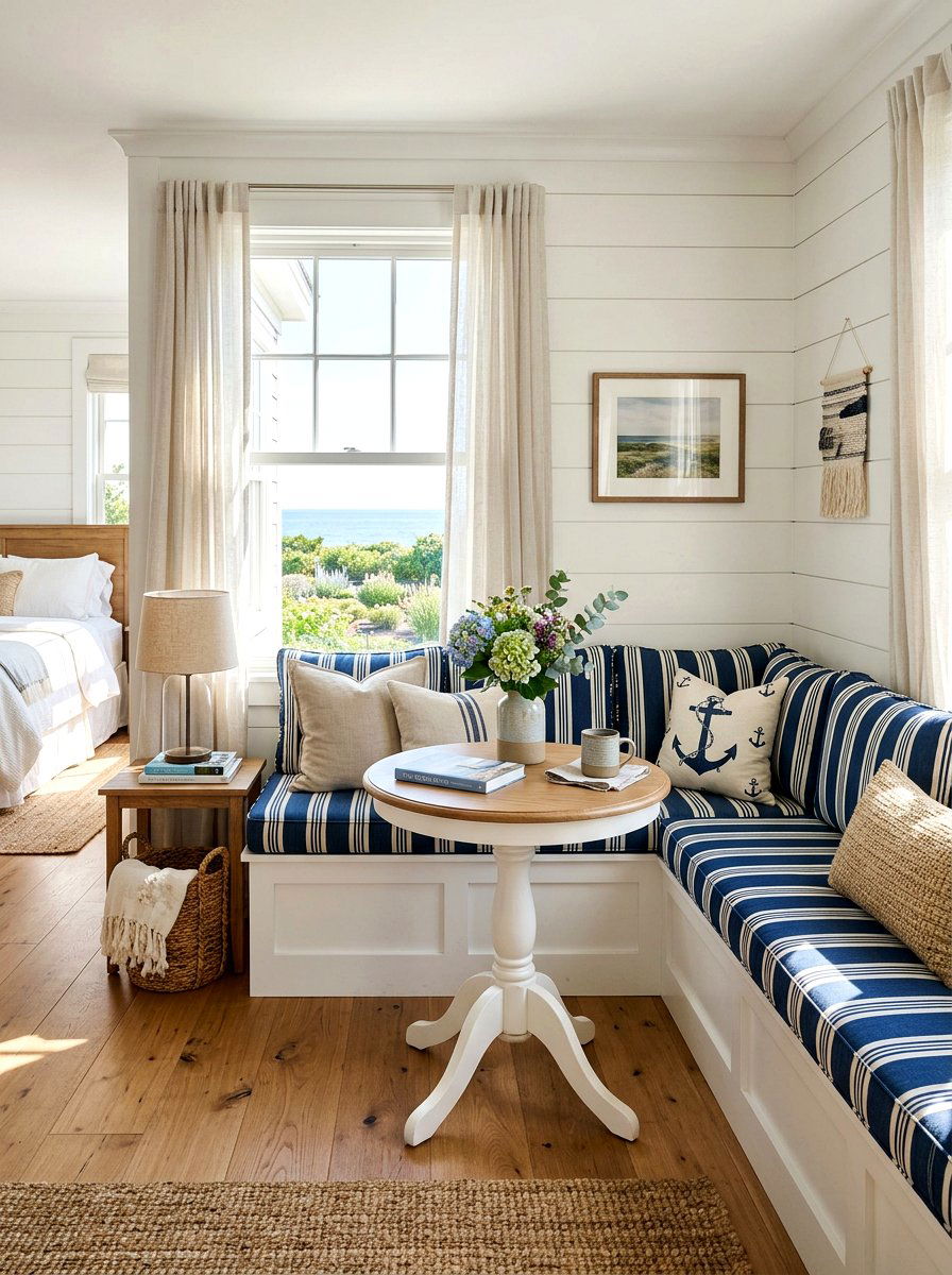 Corner banquette seating - 30 bedroom alcove seating ideas