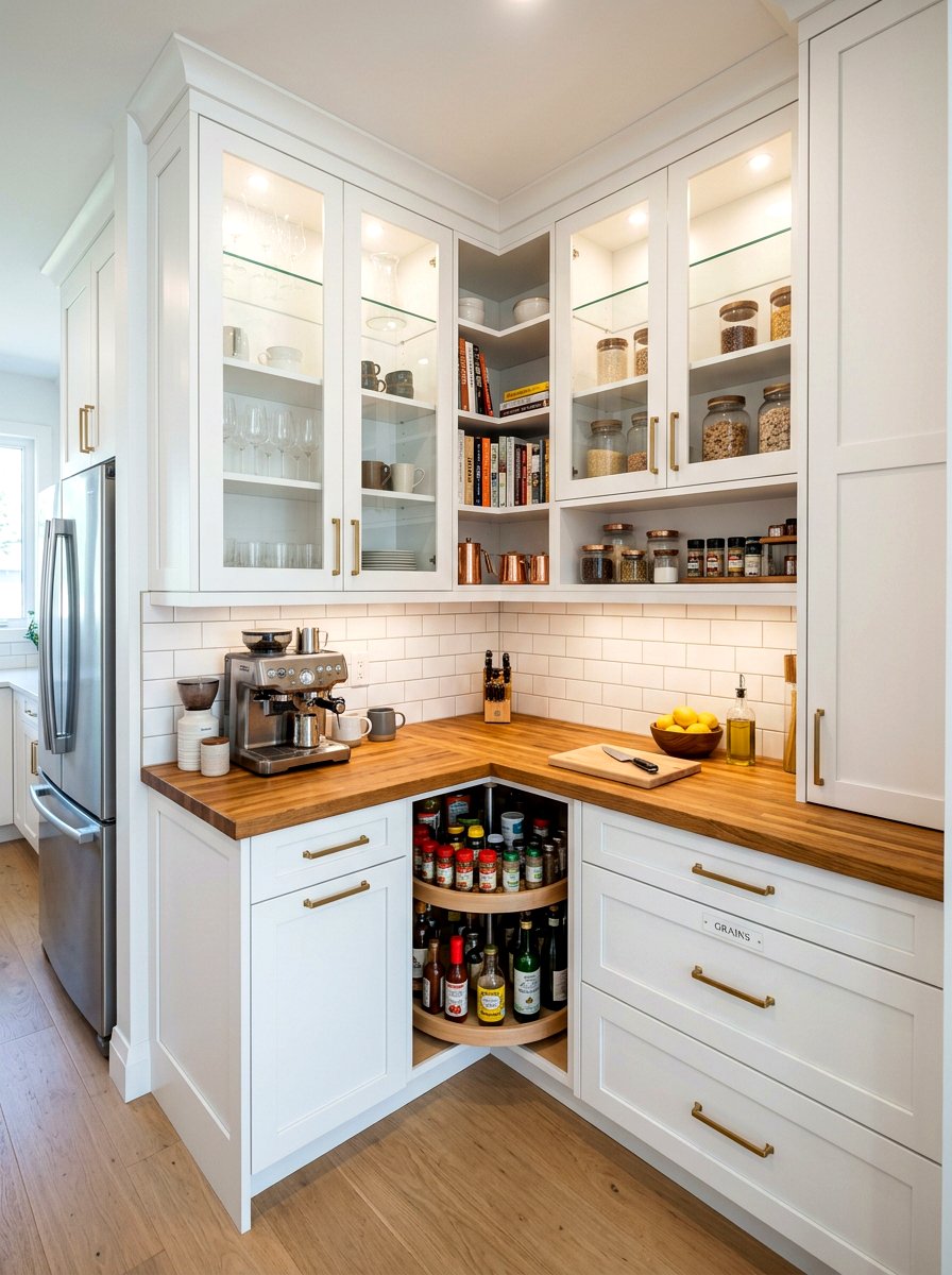 Corner butler pantry - 30 butler pantry ideas