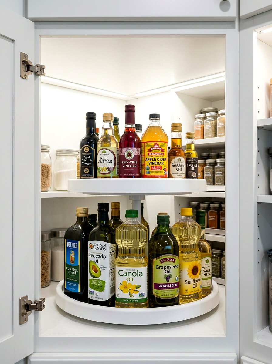Corner cabinet shelf - 30 open cabinet styling ideas