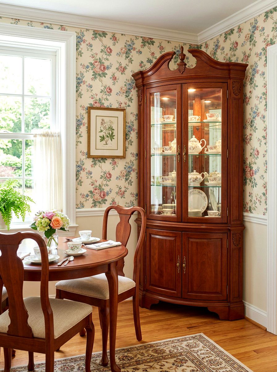 Corner china cabinet - 30 collected china cabinet ideas