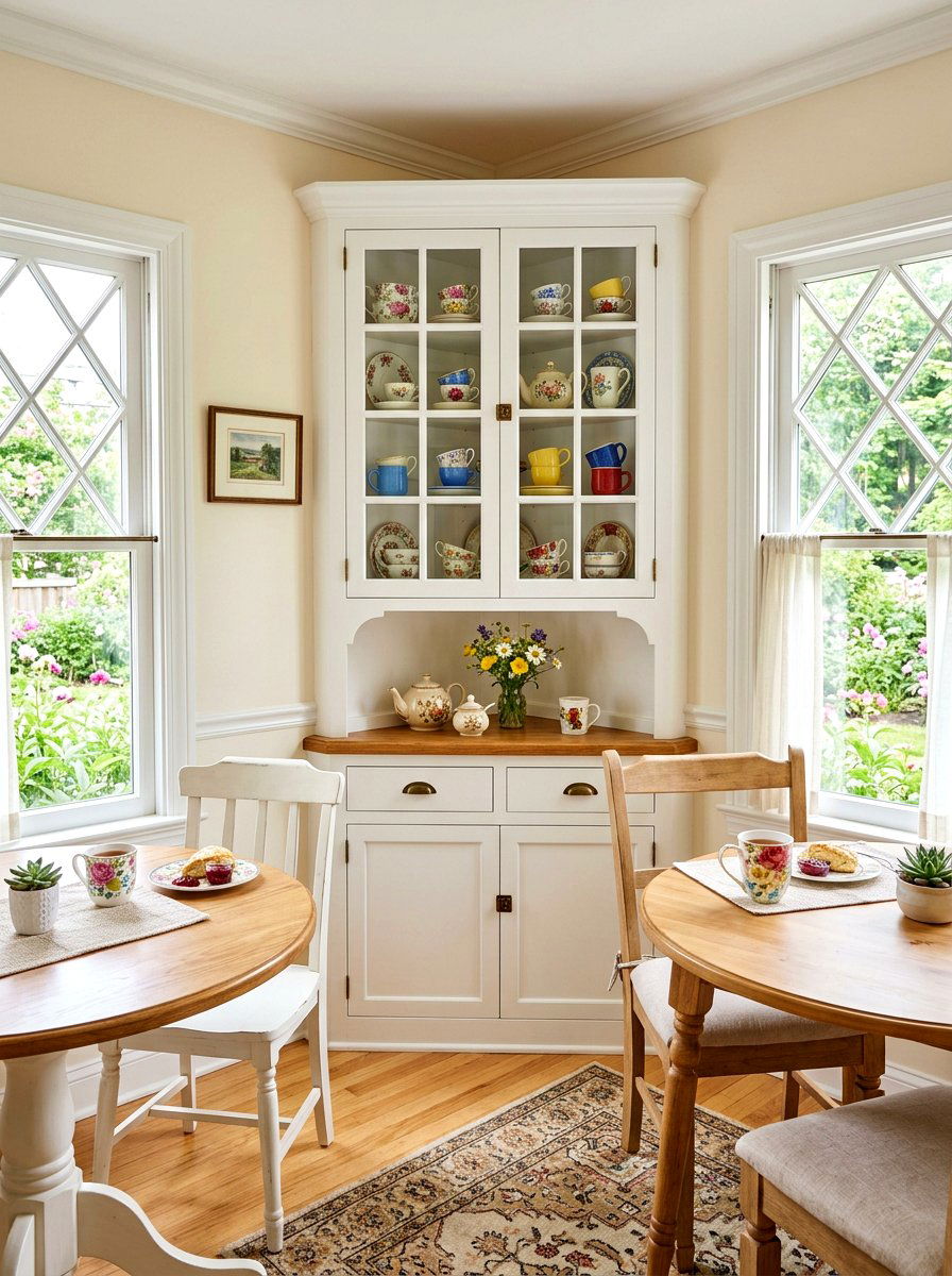 Corner dining hutch - 30 statement hutch dining ideas