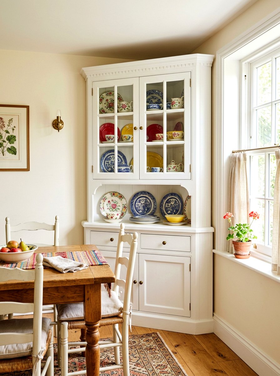 Corner display cabinet - 30 dining room storage ideas