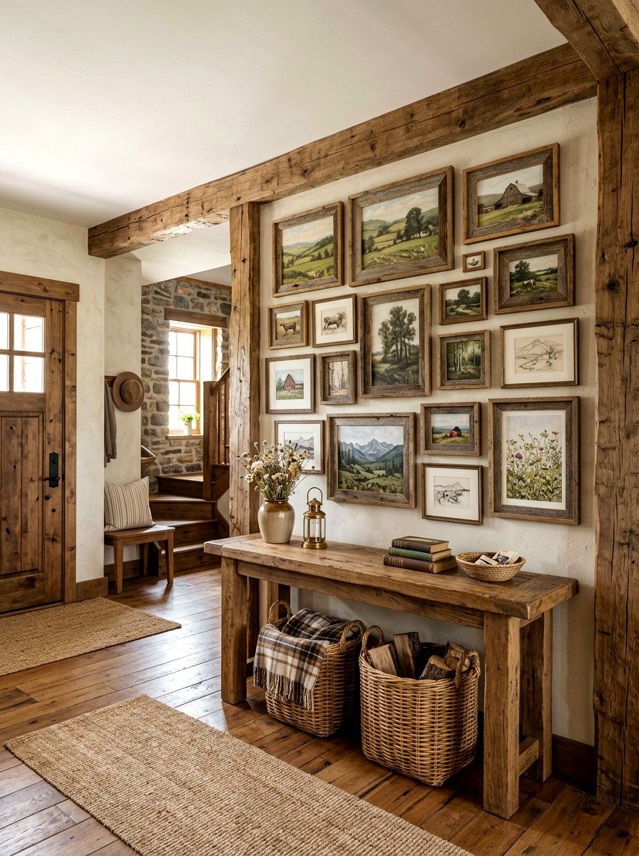 Corner gallery wall - 30 salon wall ideas