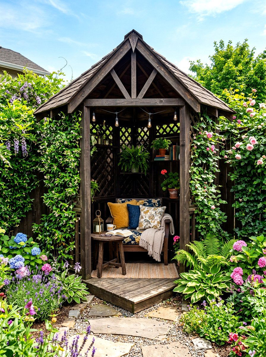Corner garden gazebo - 30 garden gazebo ideas