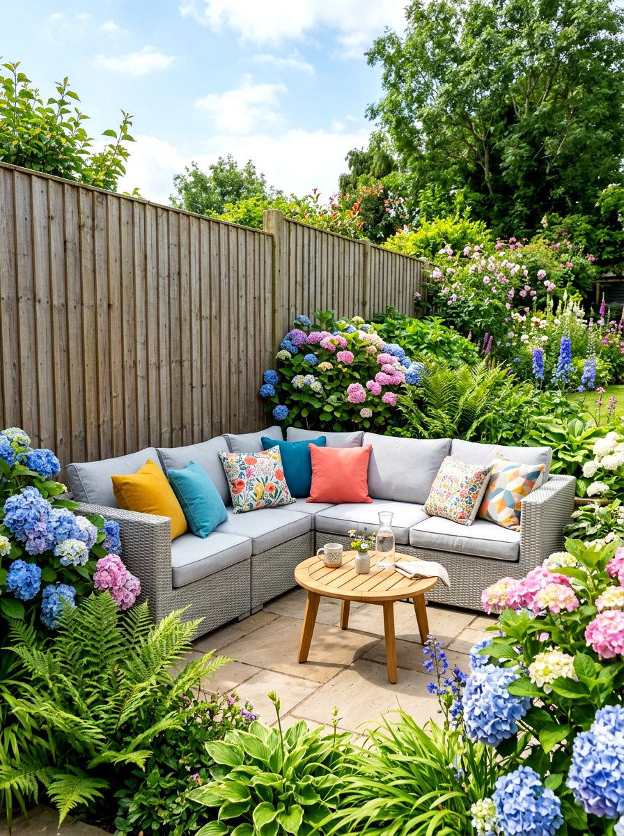 Corner garden sofa arrangement - 30 outdoor modular sofa ideas