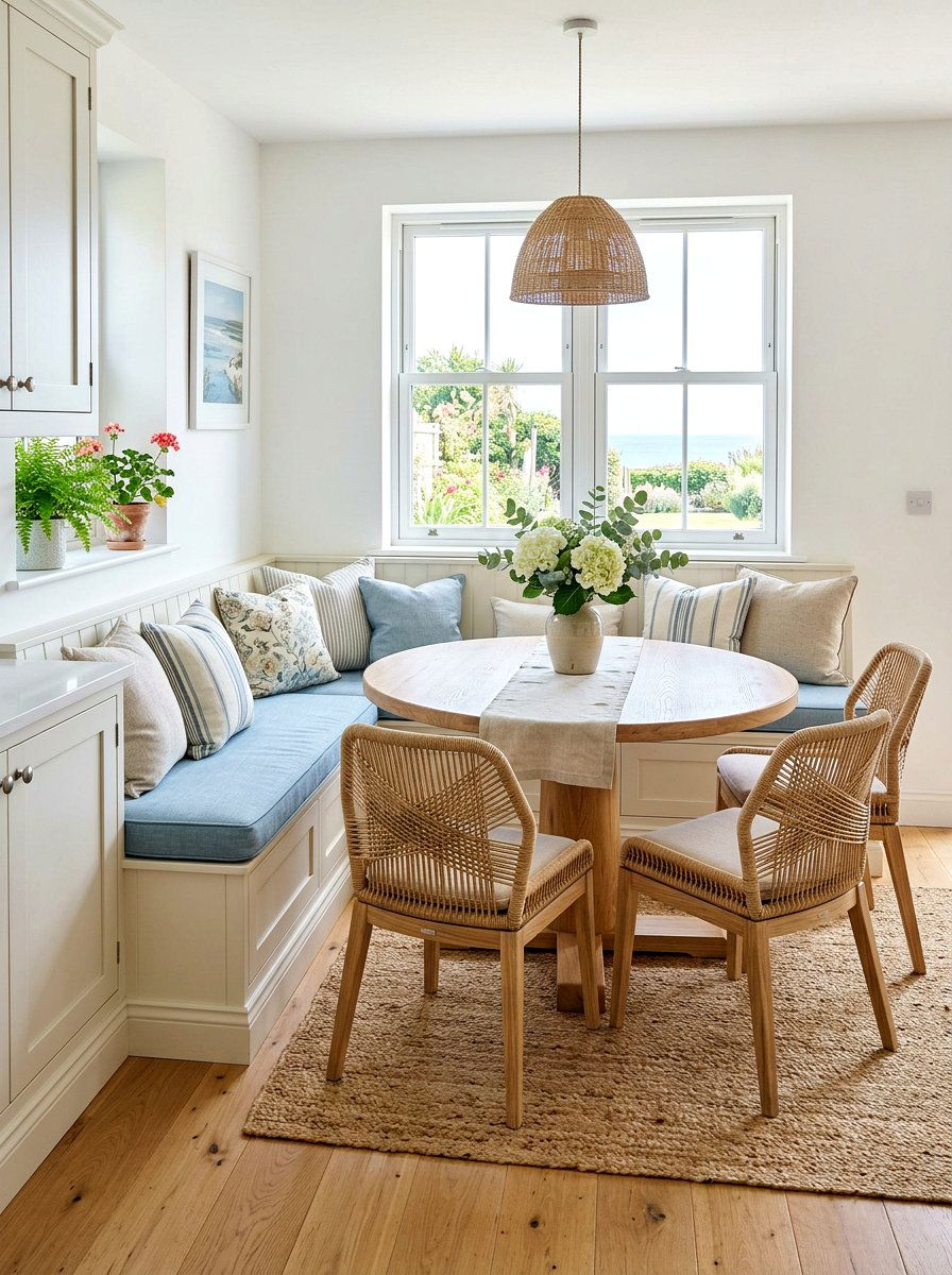 Corner kitchen banquette - 30 banquette dining room ideas