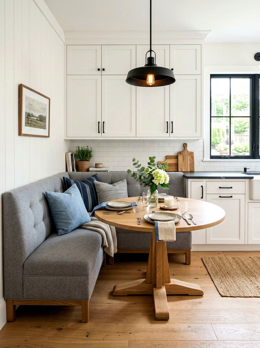 Corner kitchen booth - 30 banquette seating ideas