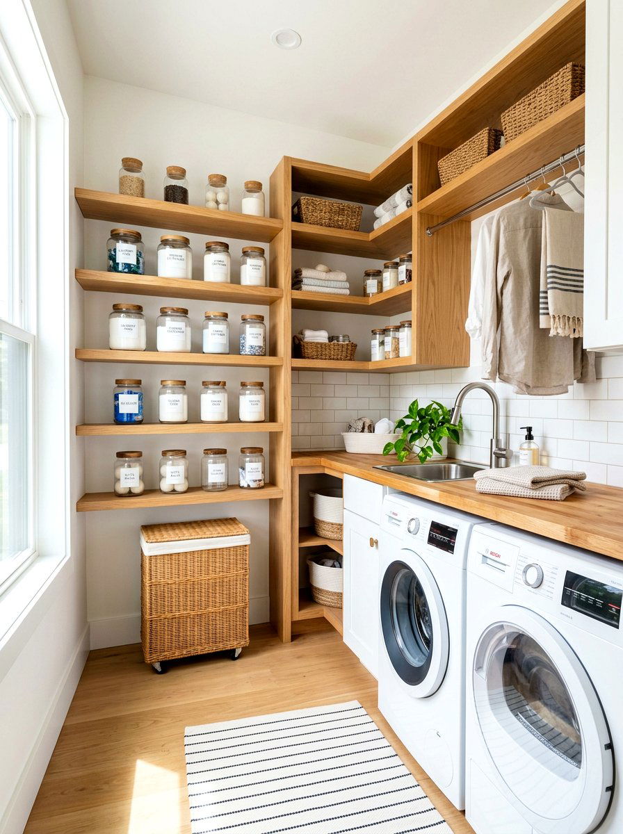 30 laundry room pantry combo ideas: Smart Pantry Storage You'll Use