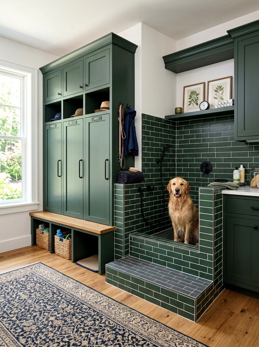 Corner mudroom dog wash - 30 mudroom dog wash ideas