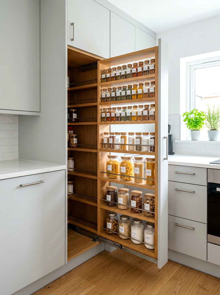 Corner pantry pull out drawers - 30 corner pantry shelving ideas