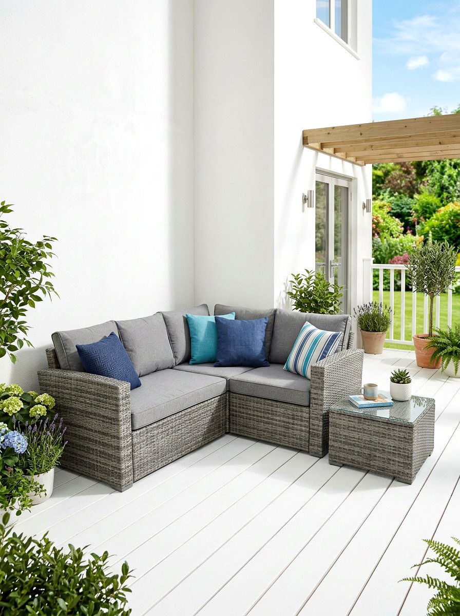 Corner patio furniture set - 30 patio conversation area ideas
