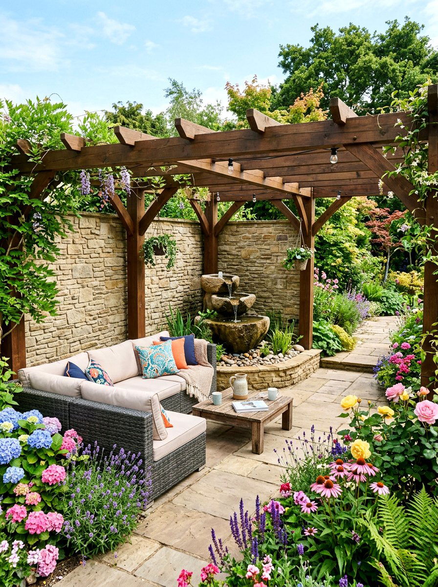 30 Pergola Lounge Area Ideas for Relaxing Outdoor Comfort