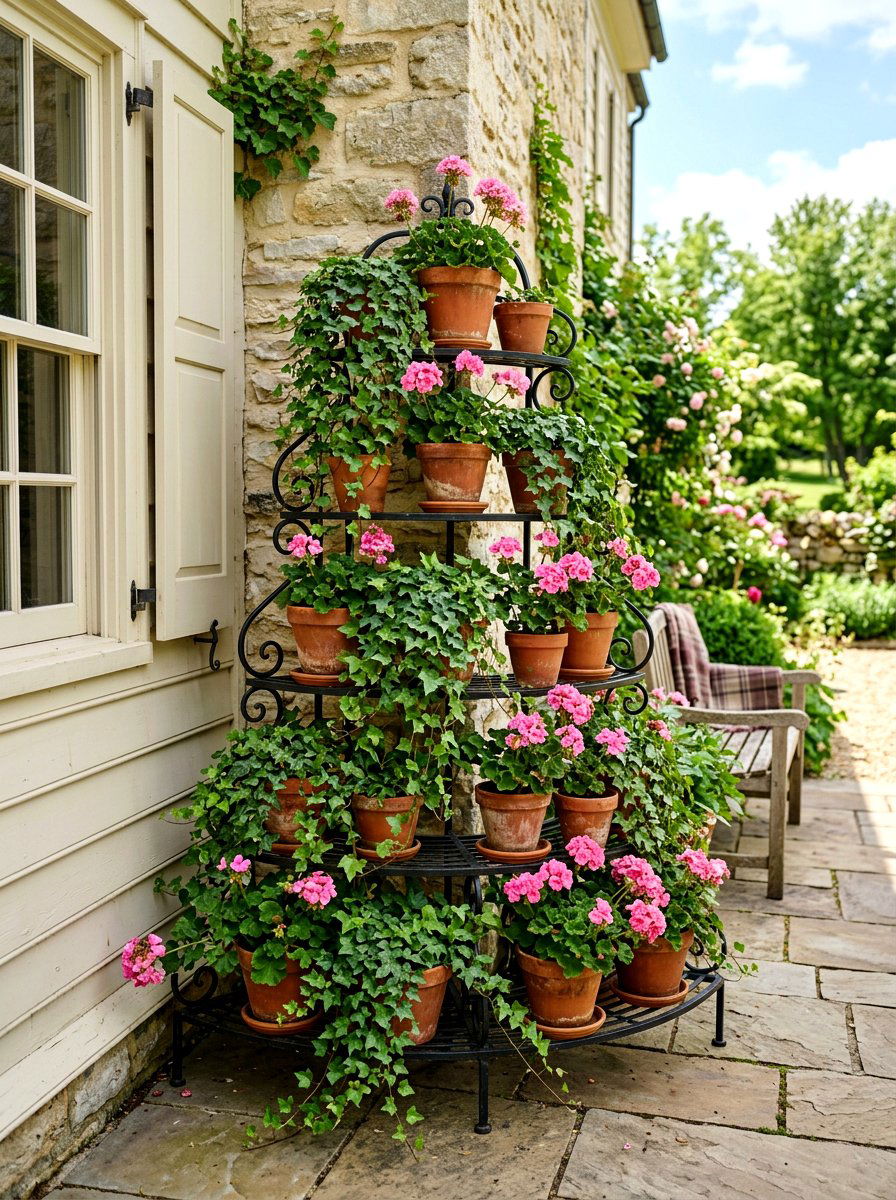 Corner plant stand - 30 porch corner decor ideas
