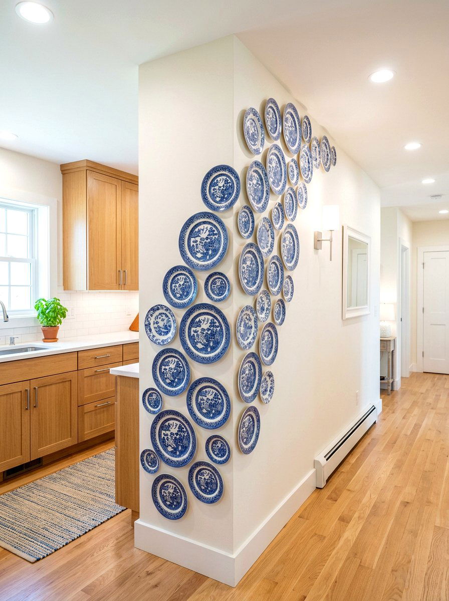 Corner porcelain arrangement - 30 collected china wall ideas