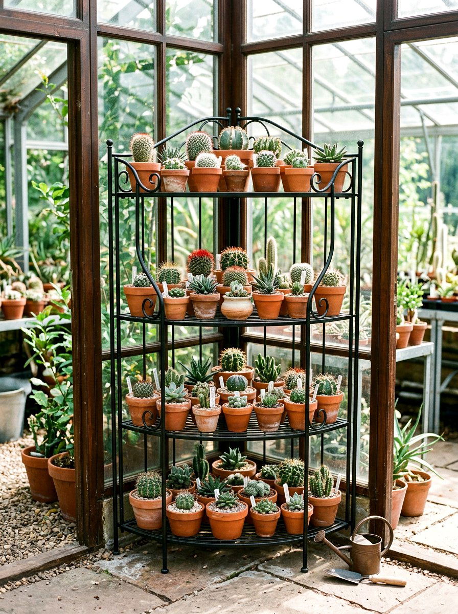 Corner shelving units - 30 greenhouse shelving ideas