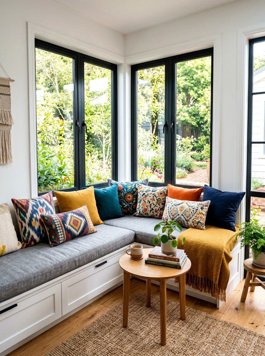 Corner sunroom seating - 30 sunroom furniture ideas