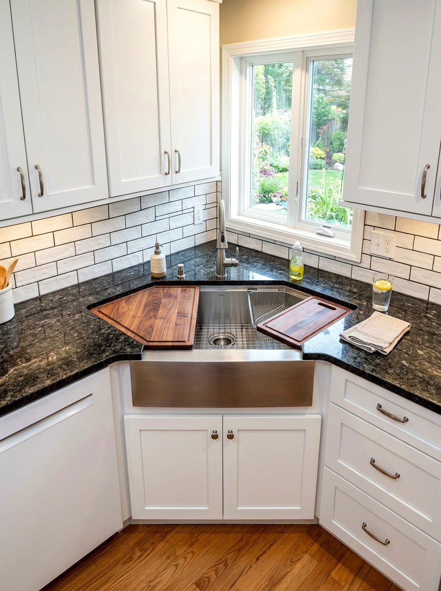 Corner workstation sink - 30 workstation sink ideas