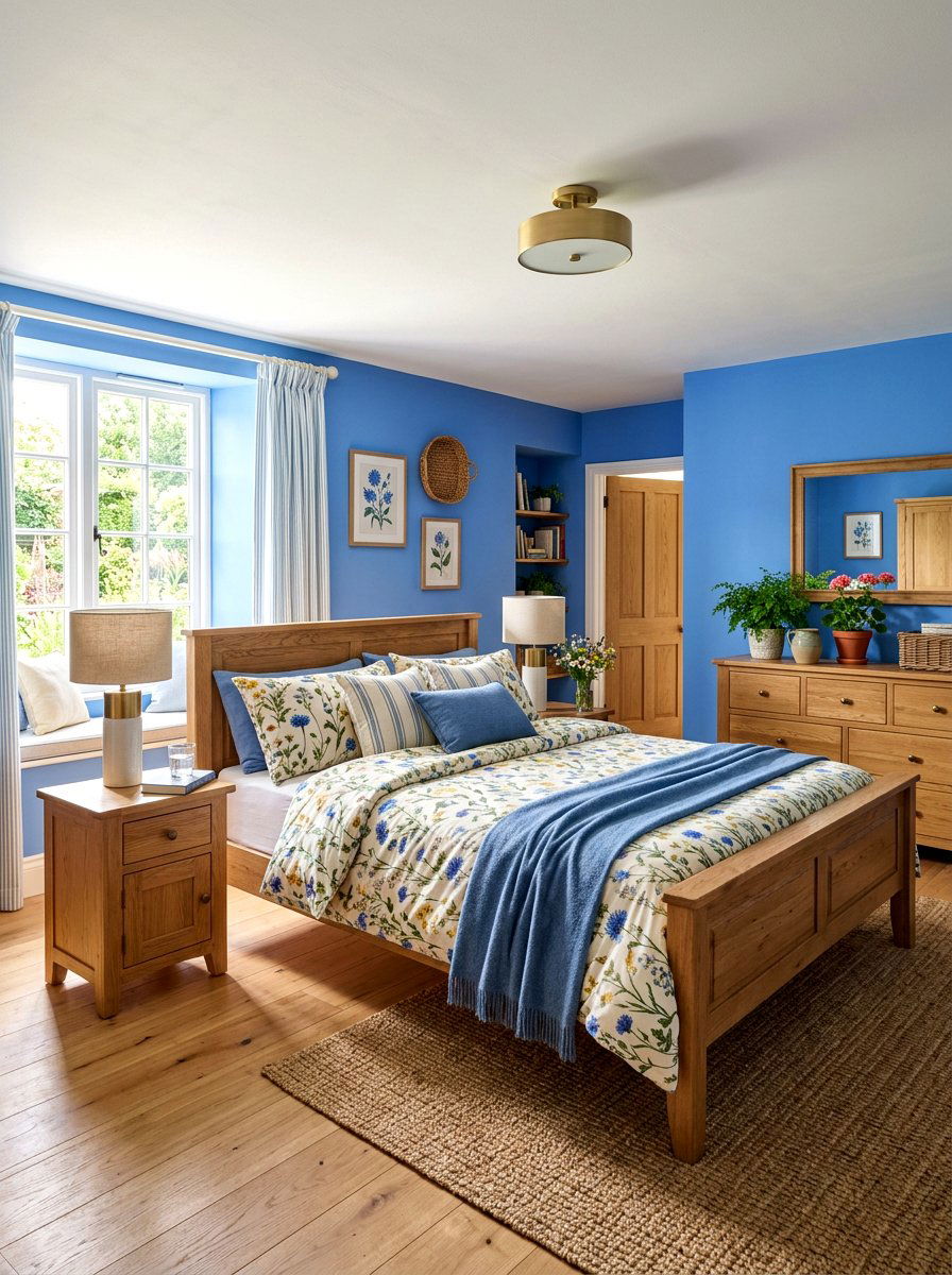 Cornflower Blue Bedroom - 30 blue bedroom ideas