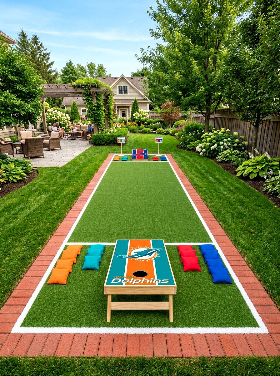 Cornhole Boundary Border - 30 cornhole area ideas