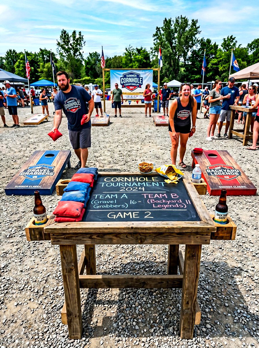 Cornhole Scoreboard Table - 30 cornhole area ideas