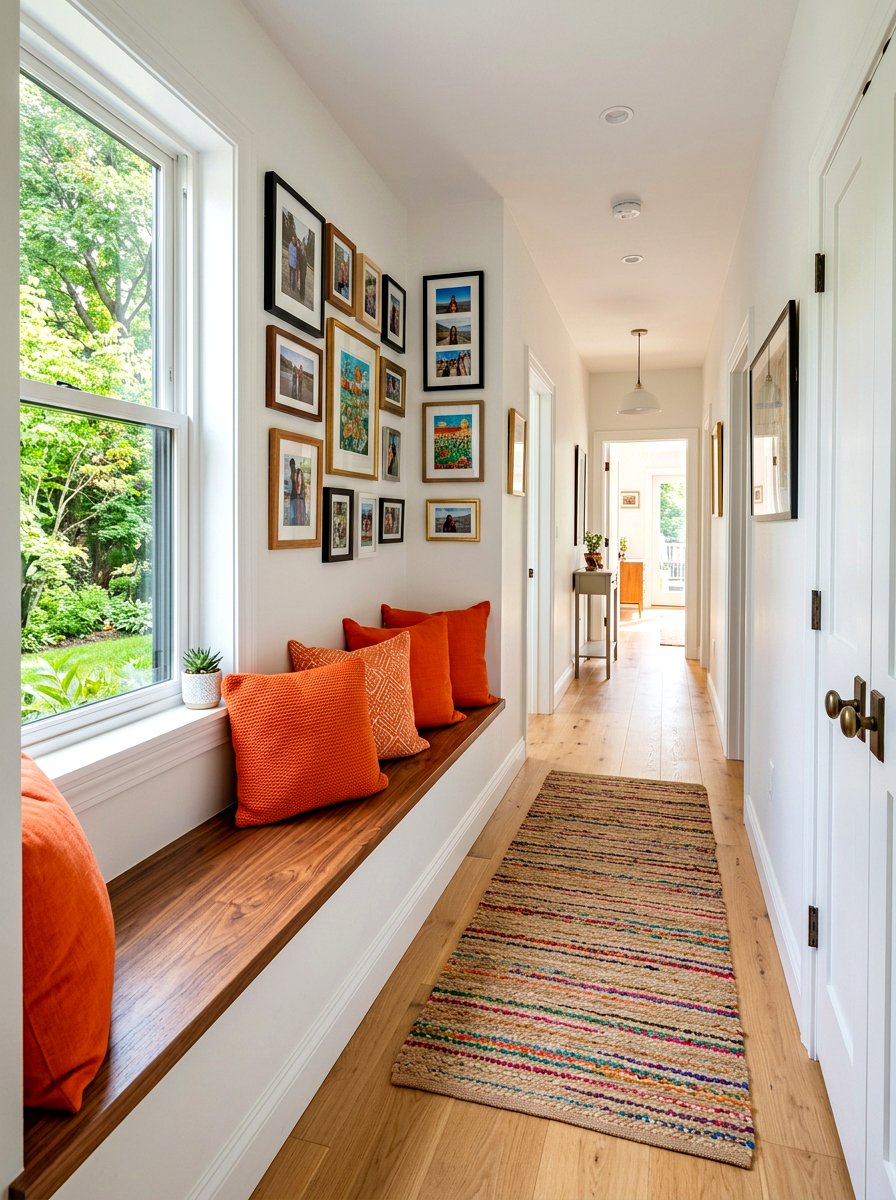 Corridor Window Seat - 30 bay window seating ideas