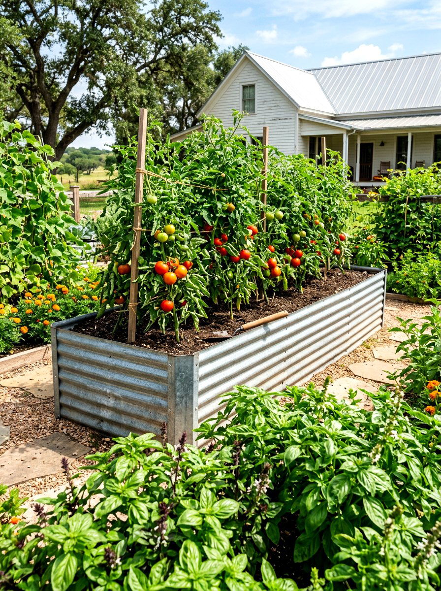 Corrugated Metal Raised Bed - 30 metal raised bed ideas