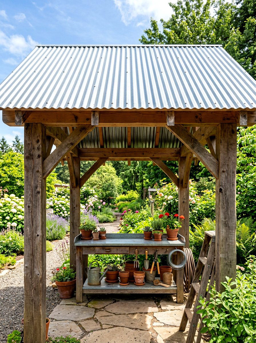 Corrugated Metal Roof - 30 attached patio cover ideas