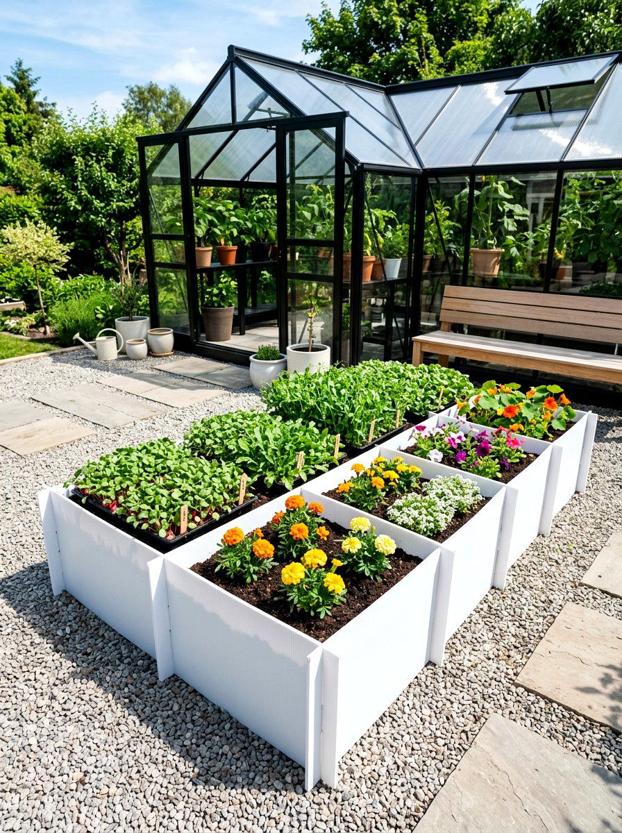 Corrugated Plastic Raised Bed - 30 budget raised bed ideas