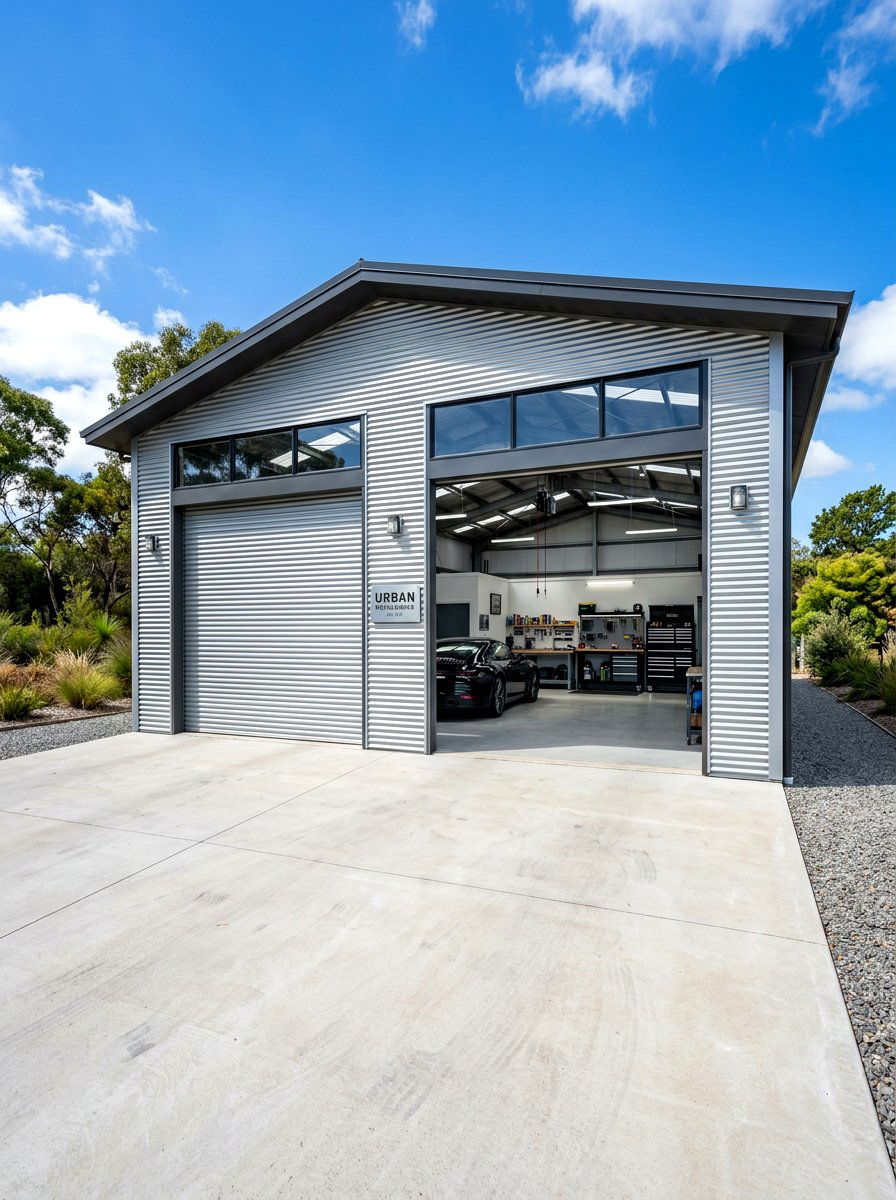 Corrugated Steel Exterior - 30 garage facade ideas