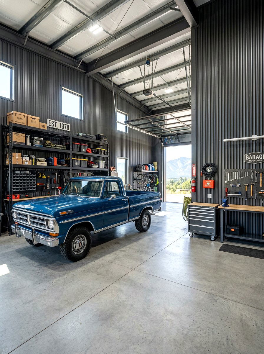 Corrugated Steel Wall Panels - 30 garage wall panel ideas