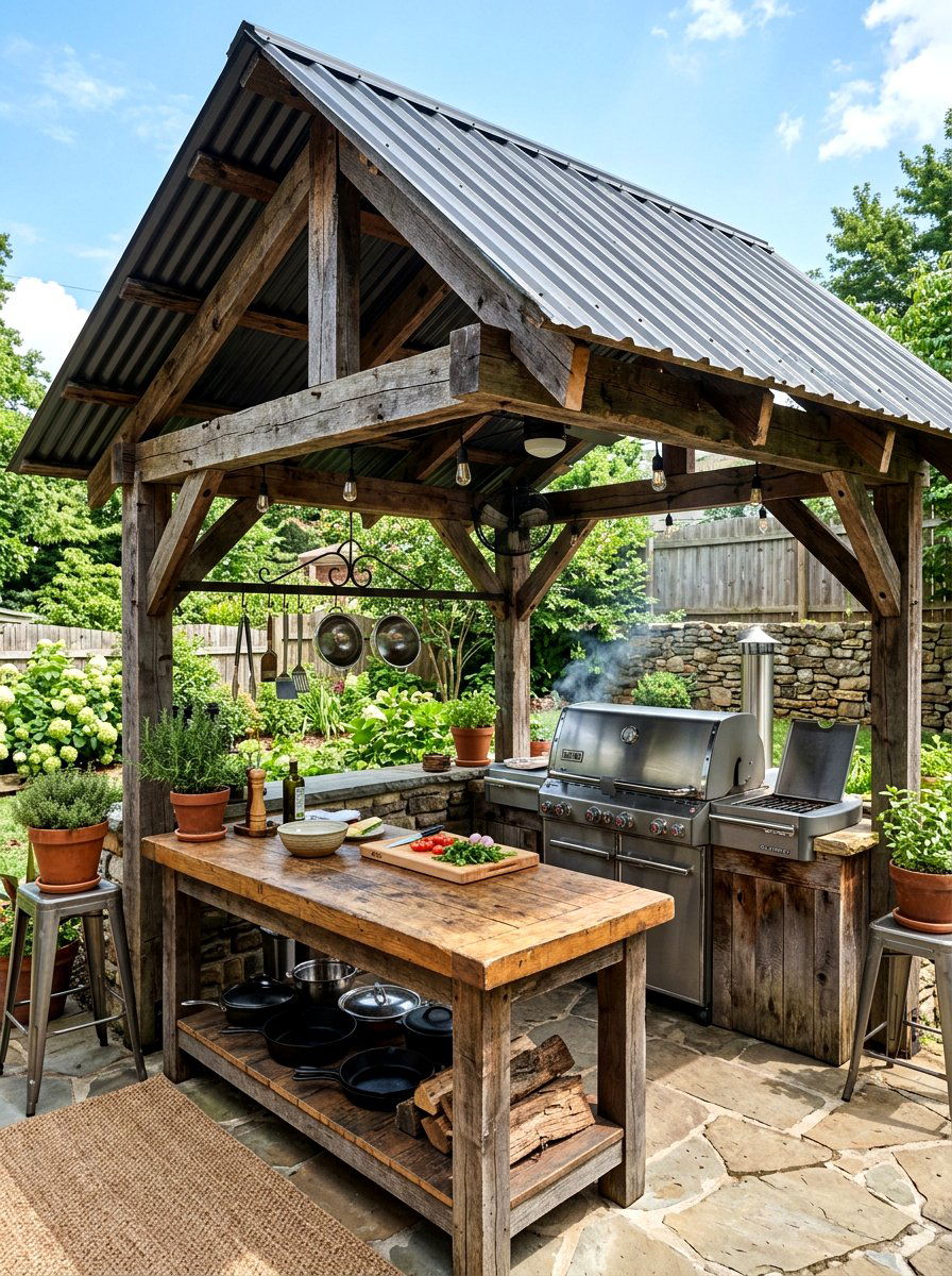 Corrugated metal patio roof - 30 patio canopy ideas