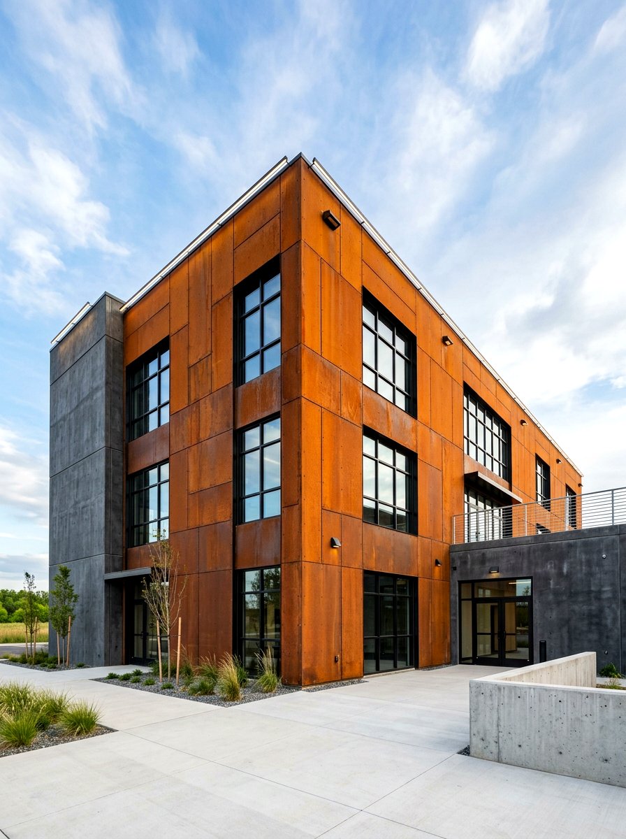 Corten Steel Cladding - 30 house facade ideas